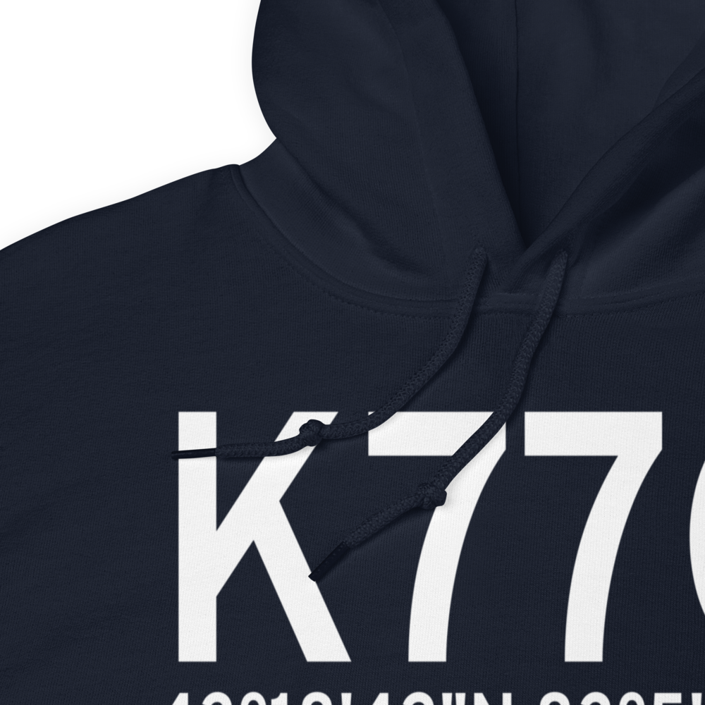 Marlette Township Airport (K77G) ICAO Hoodie Sweatshirt 