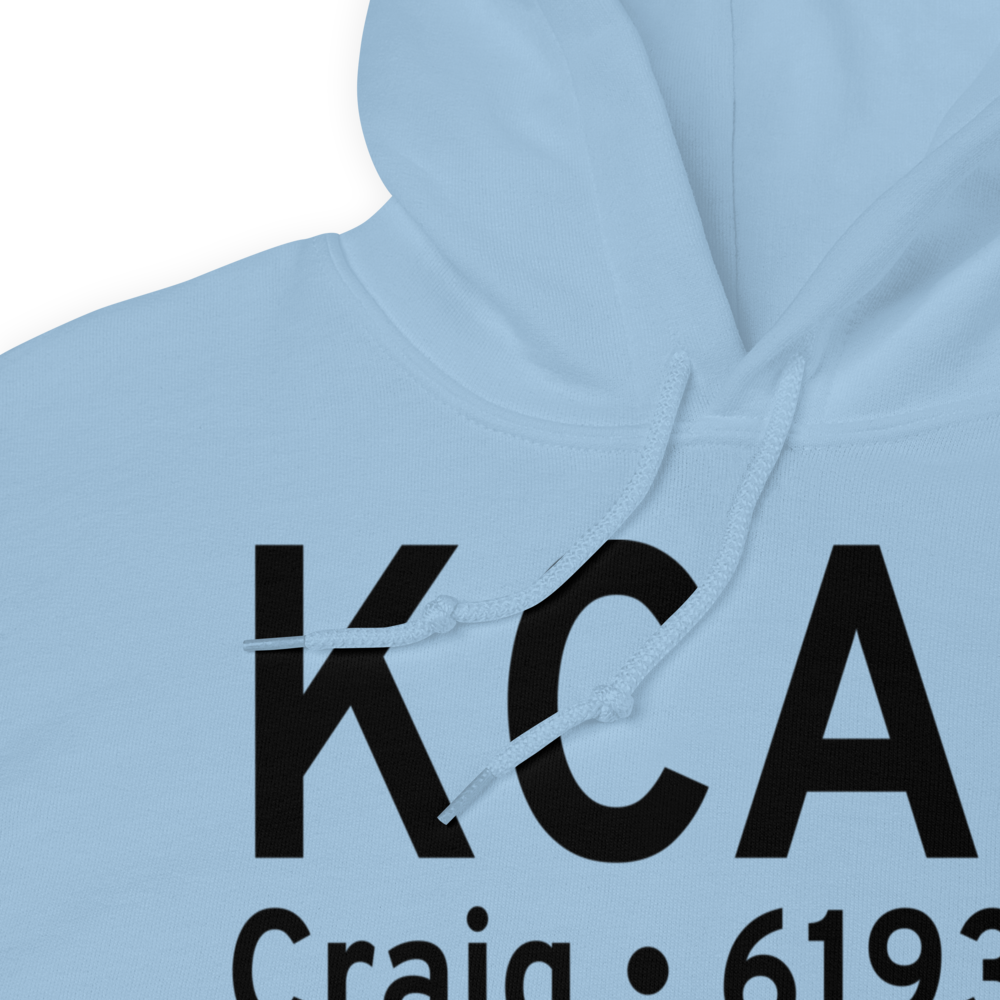 Craig Moffat Airport (KCAG) ICAO Hoodie Sweatshirt 