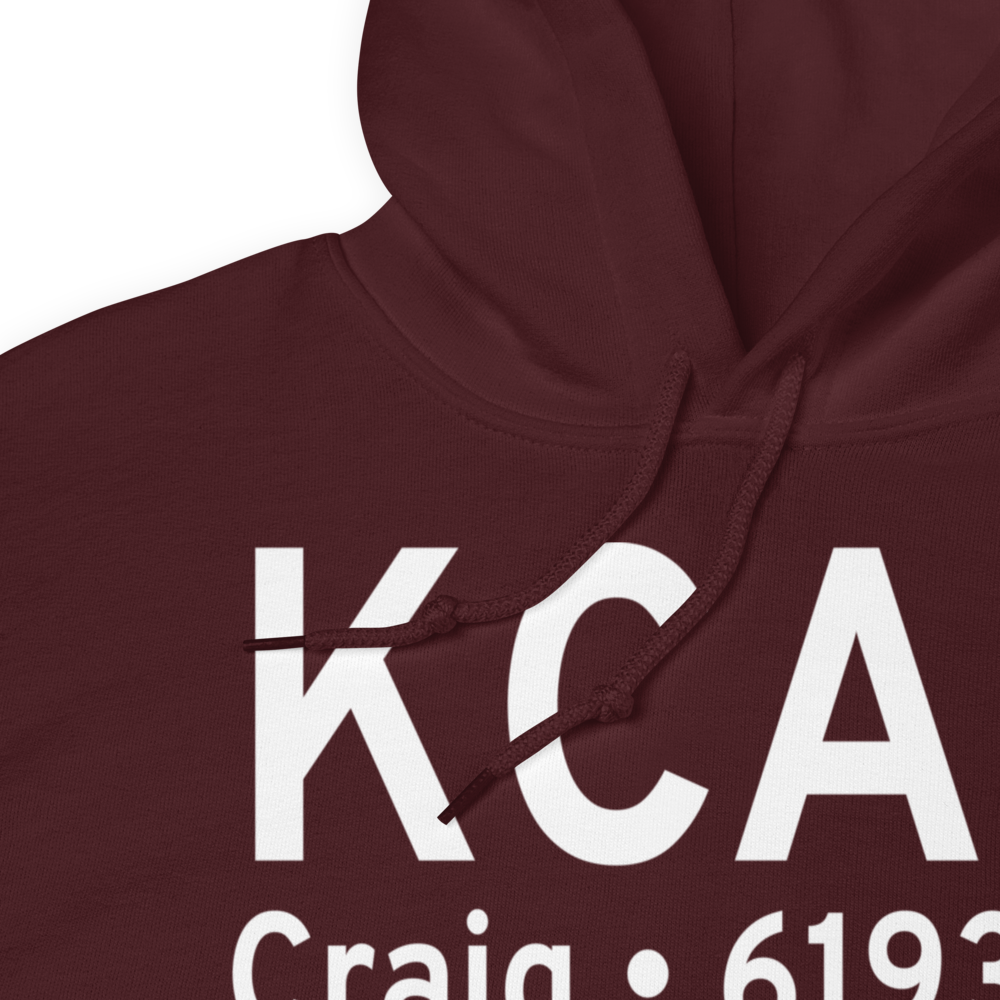 Craig Moffat Airport (KCAG) ICAO Hoodie Sweatshirt 