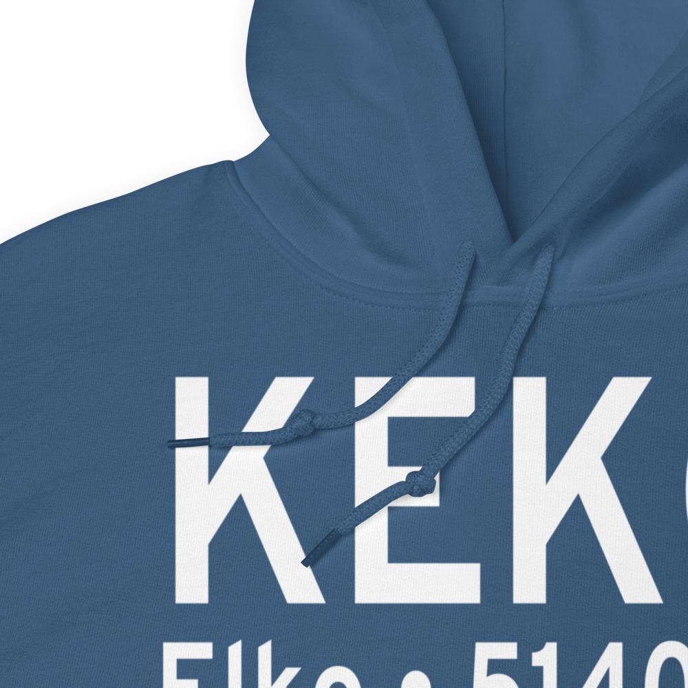Elko Regional Airport (KEKO) ICAO Hoodie Sweatshirt 