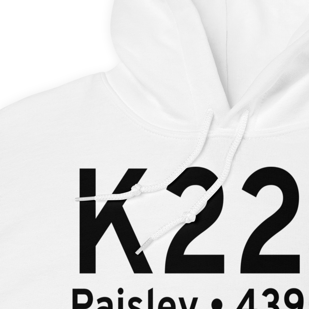 Paisley Airport (K22S) ICAO Hoodie Sweatshirt 