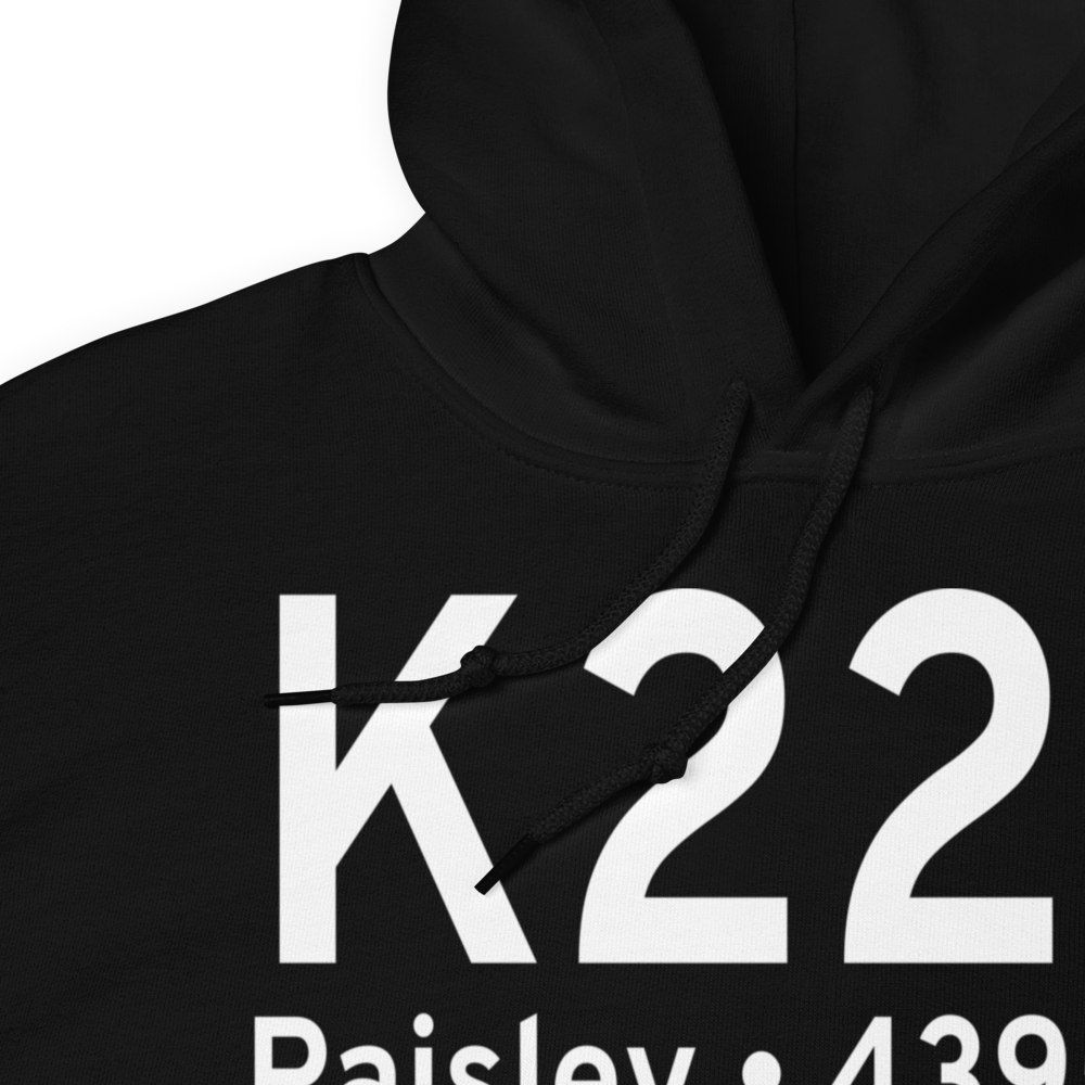 Paisley Airport (K22S) ICAO Hoodie Sweatshirt 