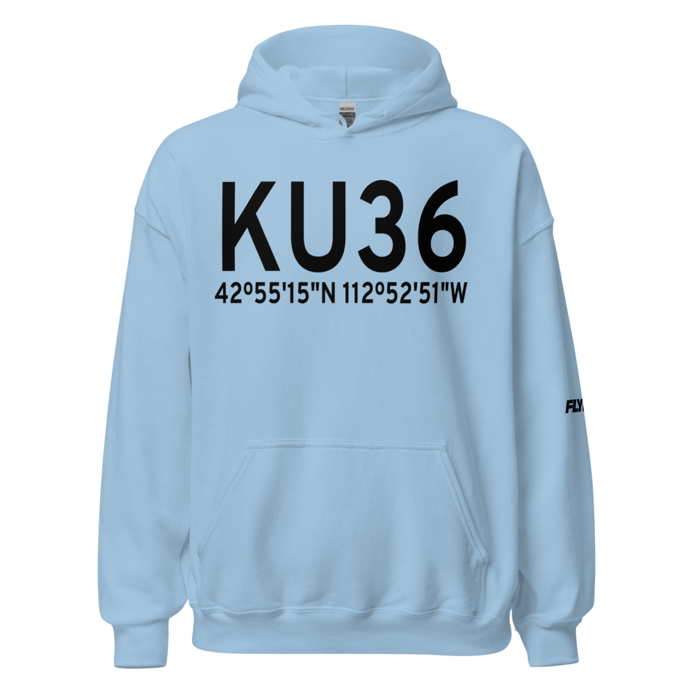Aberdeen Municipal Airport (KU36) ICAO Hoodie Sweatshirt 
