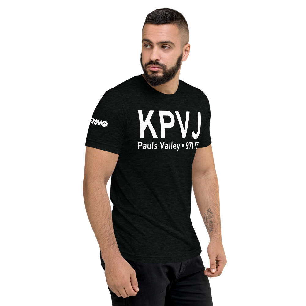Pauls Valley Municipal Airport (KPVJ) ICAO Tri-blend T-Shirt 