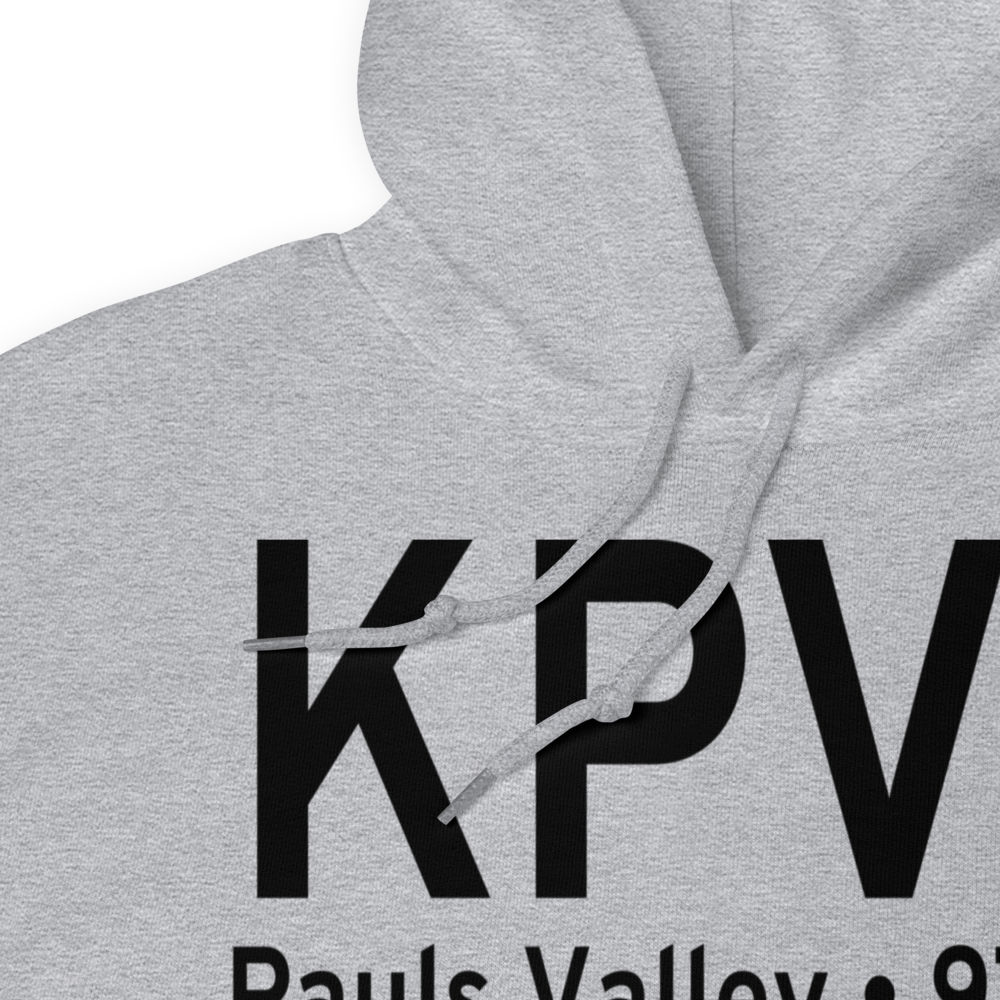 Pauls Valley Municipal Airport (KPVJ) ICAO Hoodie Sweatshirt 