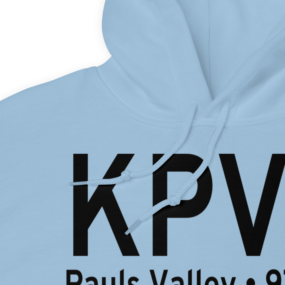 Pauls Valley Municipal Airport (KPVJ) ICAO Hoodie Sweatshirt 