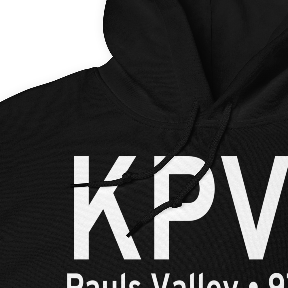 Pauls Valley Municipal Airport (KPVJ) ICAO Hoodie Sweatshirt 