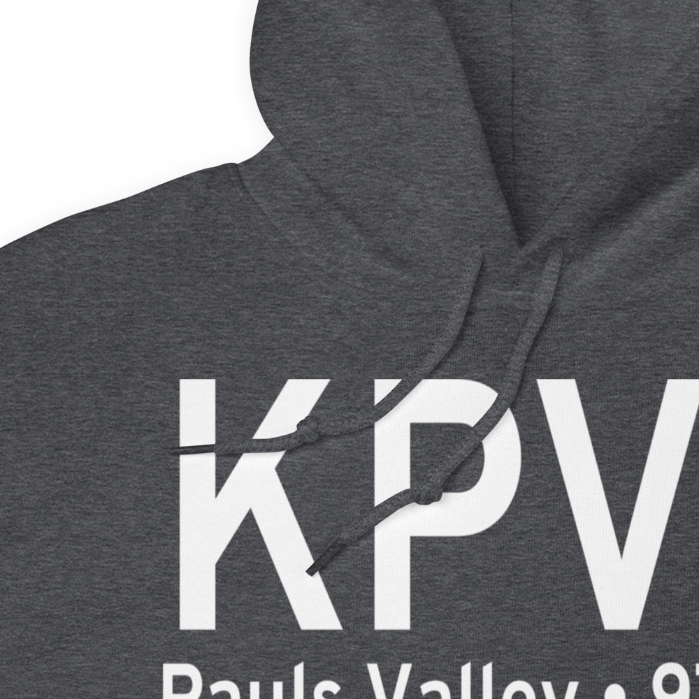 Pauls Valley Municipal Airport (KPVJ) ICAO Hoodie Sweatshirt 