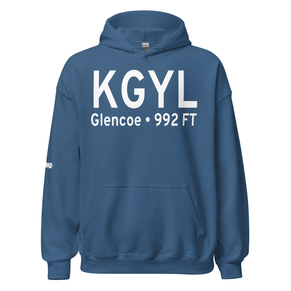 Glencoe Municipal Airport (KGYL) ICAO Hoodie Sweatshirt 