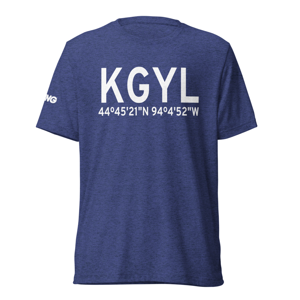 Glencoe Municipal Airport (KGYL) ICAO Tri-blend T-Shirt 
