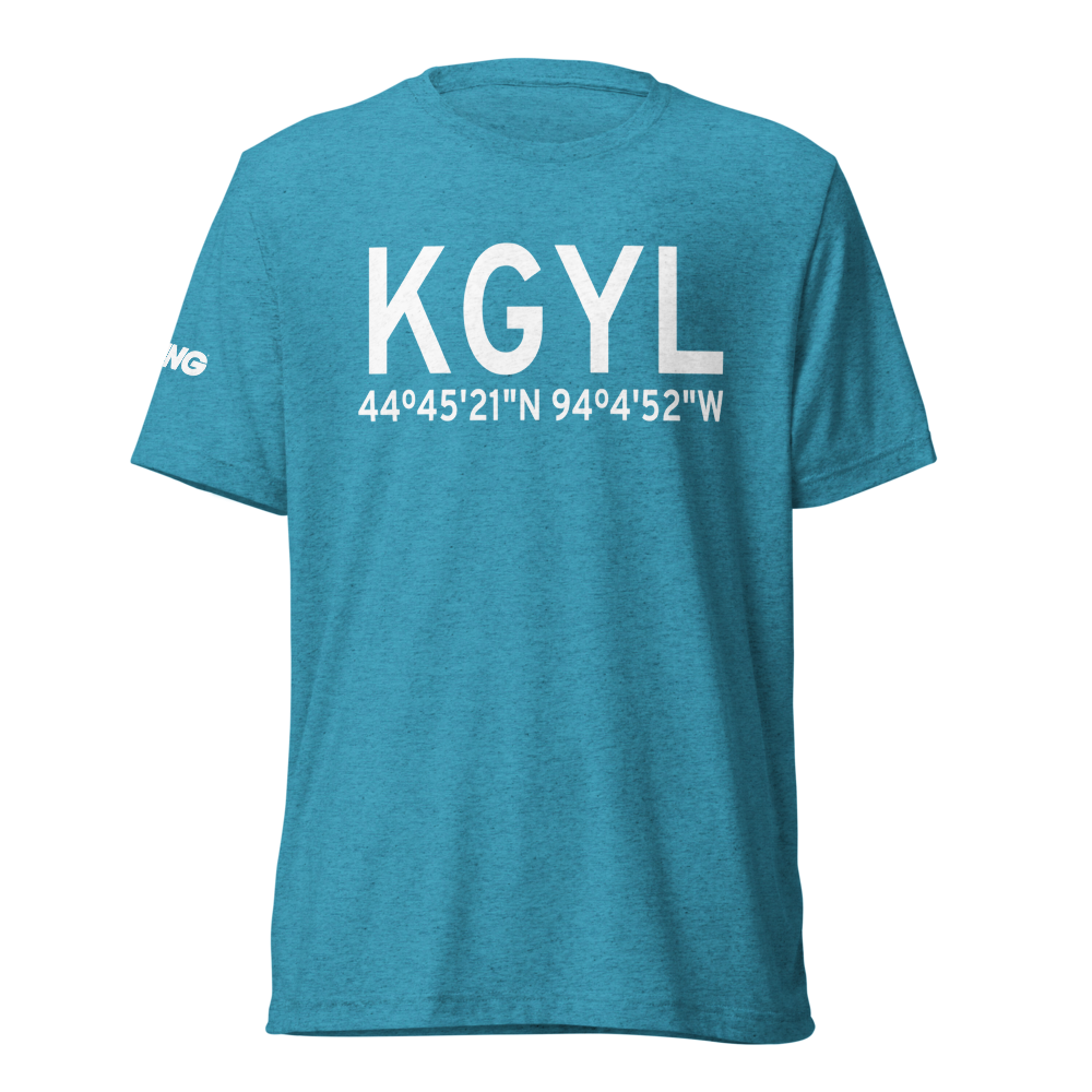 Glencoe Municipal Airport (KGYL) ICAO Tri-blend T-Shirt 