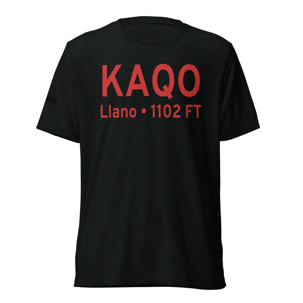Llano Municipal Airport (KAQO) ICAO Tri-blend T-Shirt 