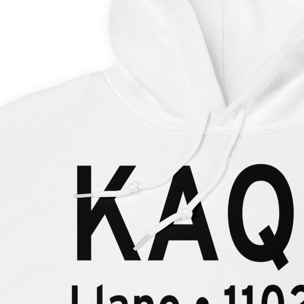 Llano Municipal Airport (KAQO) ICAO Hoodie Sweatshirt 