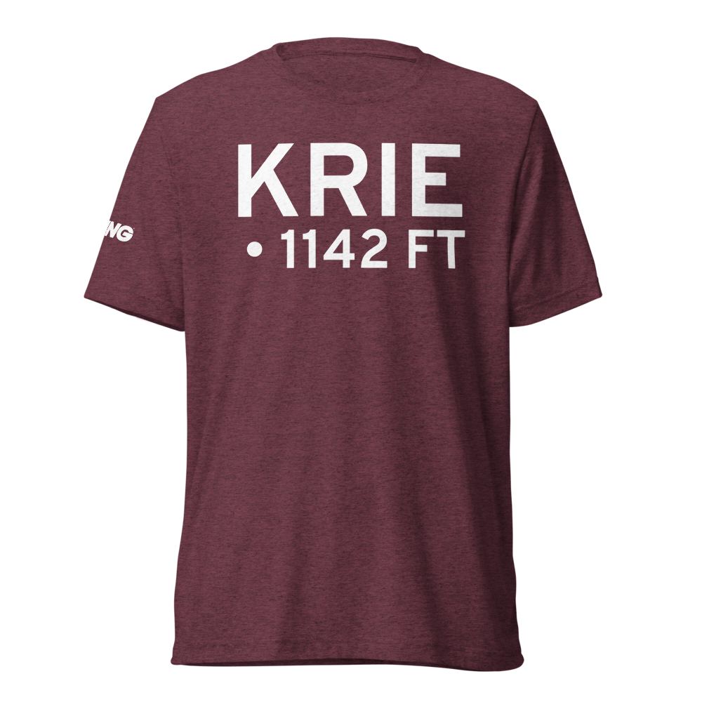 Rice Lake Airport (KRIE) ICAO Tri-blend T-Shirt 