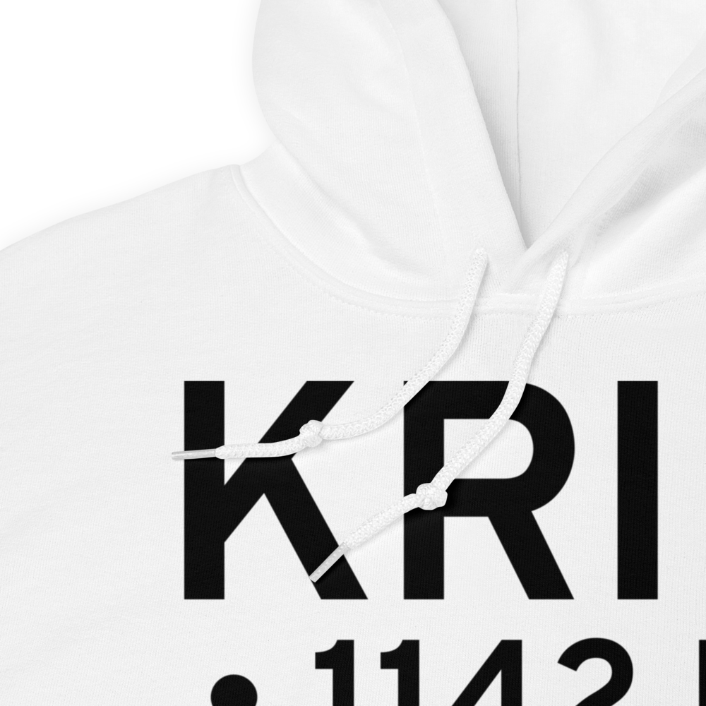 Rice Lake Airport (KRIE) ICAO Hoodie Sweatshirt 