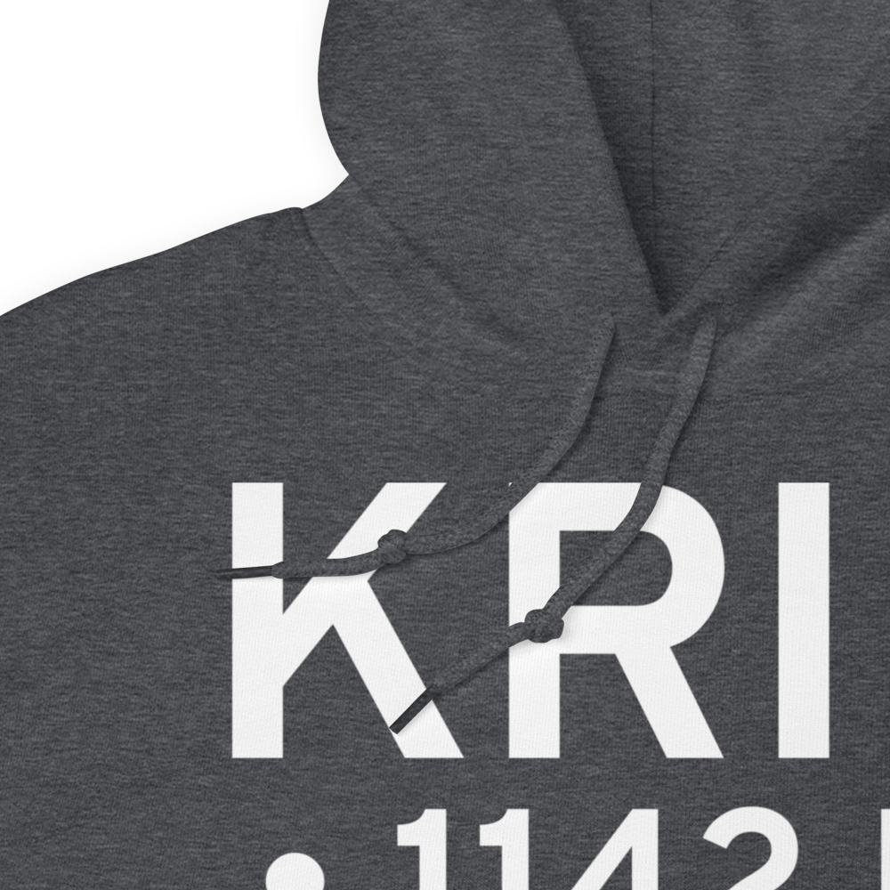 Rice Lake Airport (KRIE) ICAO Hoodie Sweatshirt 