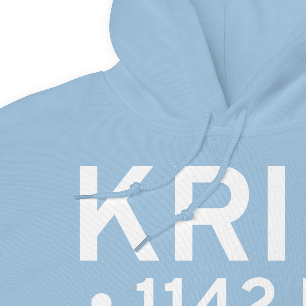 Rice Lake Airport (KRIE) ICAO Hoodie Sweatshirt 