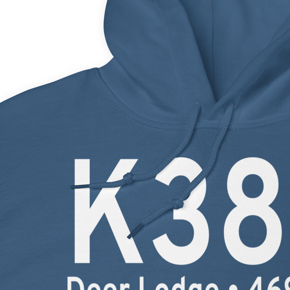 Deer Lodge City County Airport (K38S) ICAO Hoodie Sweatshirt 