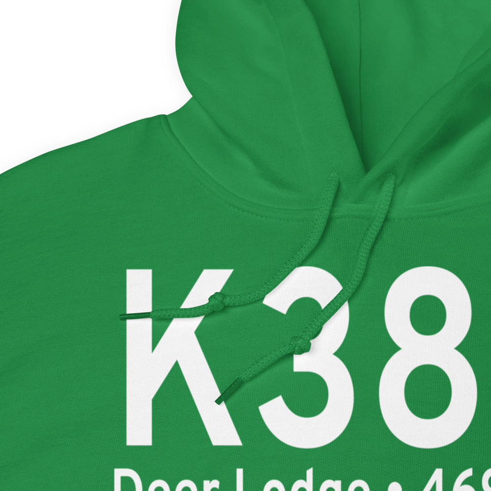 Deer Lodge City County Airport (K38S) ICAO Hoodie Sweatshirt 