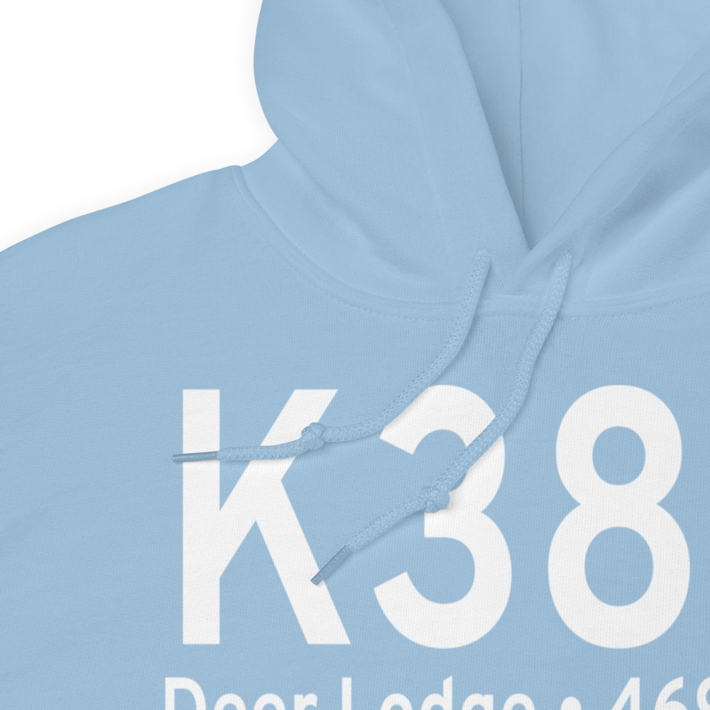 Deer Lodge City County Airport (K38S) ICAO Hoodie Sweatshirt 