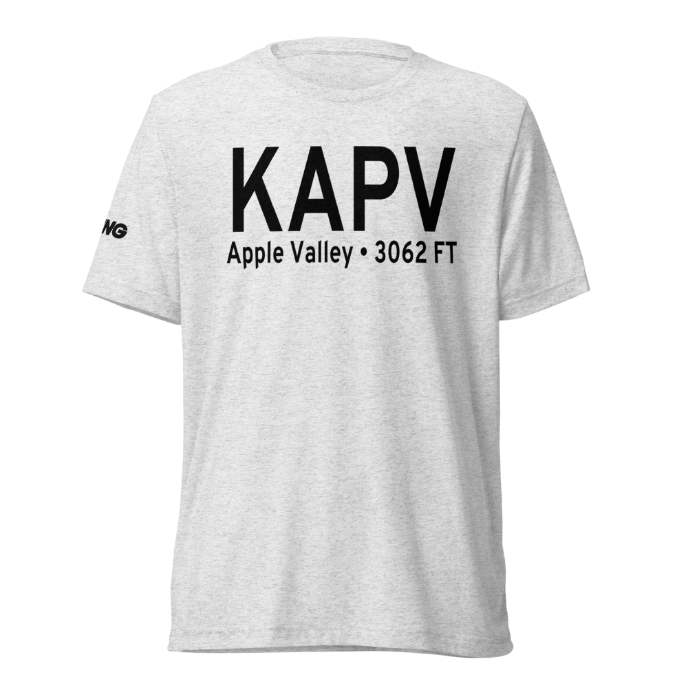 Apple Valley Airport (KAPV) ICAO Tri-blend T-Shirt 