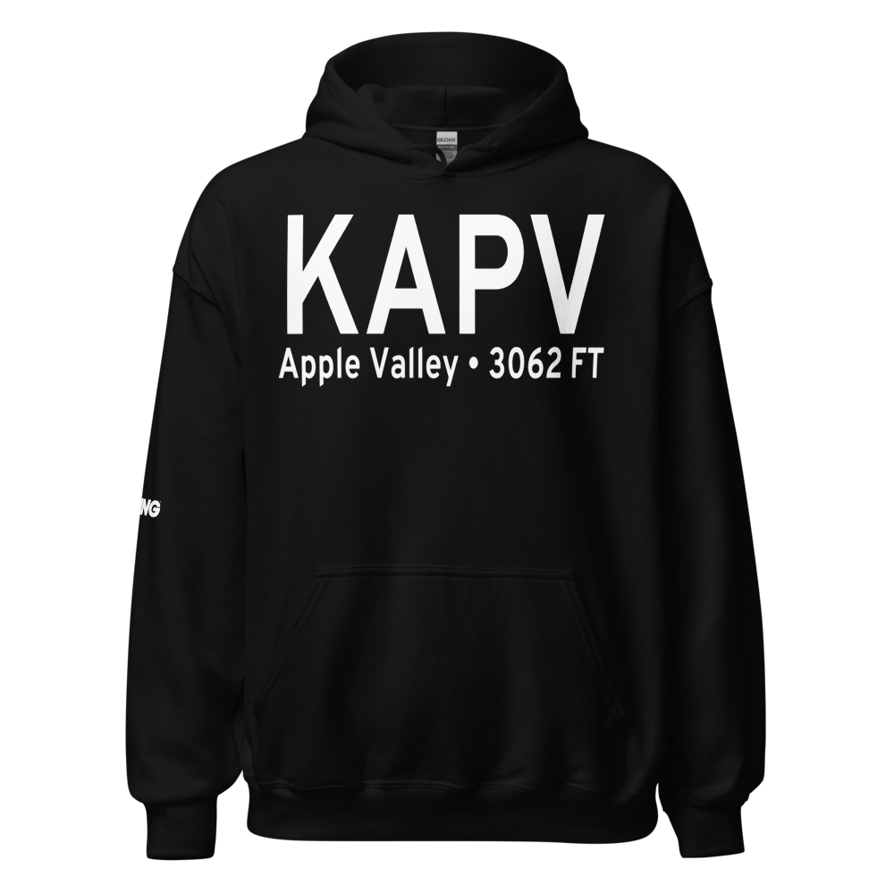Apple Valley Airport (KAPV) ICAO Hoodie Sweatshirt 