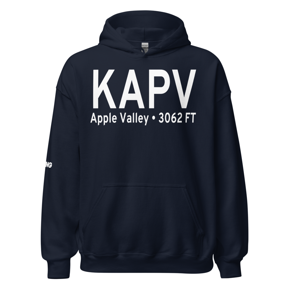Apple Valley Airport (KAPV) ICAO Hoodie Sweatshirt 