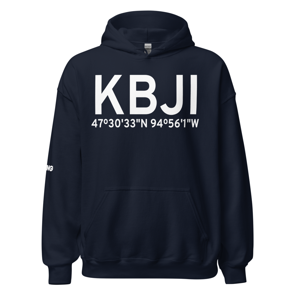 Bemidji Regional Airport (KBJI) ICAO Hoodie Sweatshirt 