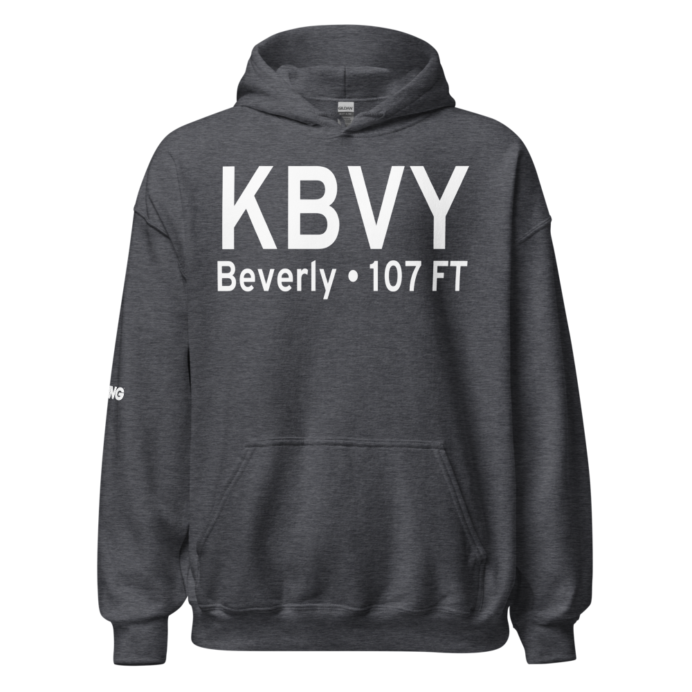 Beverly Municipal Airport (KBVY) ICAO Hoodie Sweatshirt 