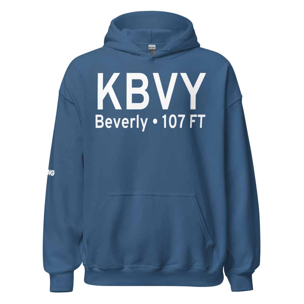 Beverly Municipal Airport (KBVY) ICAO Hoodie Sweatshirt 