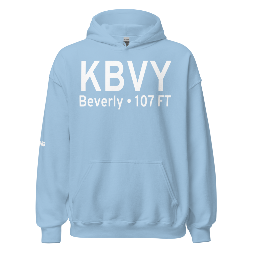 Beverly Municipal Airport (KBVY) ICAO Hoodie Sweatshirt 