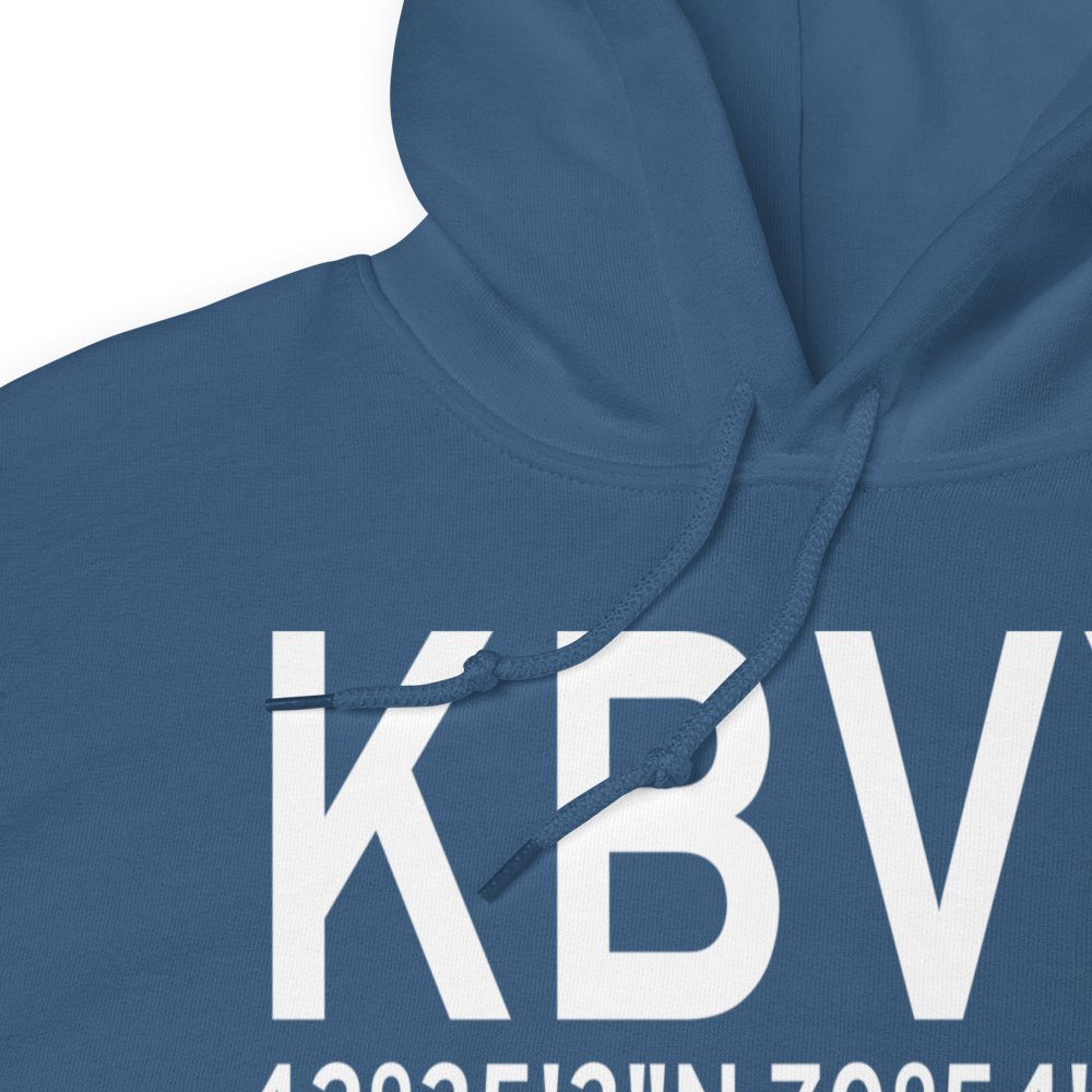 Beverly Municipal Airport (KBVY) ICAO Hoodie Sweatshirt 