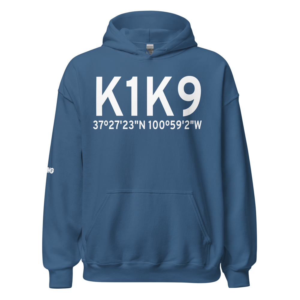 Satanta Municipal Airport (K1K9) ICAO Hoodie Sweatshirt 