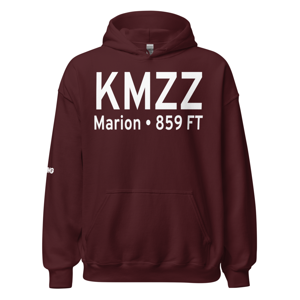 Marion Municipal Airport (KMZZ) ICAO Hoodie Sweatshirt 