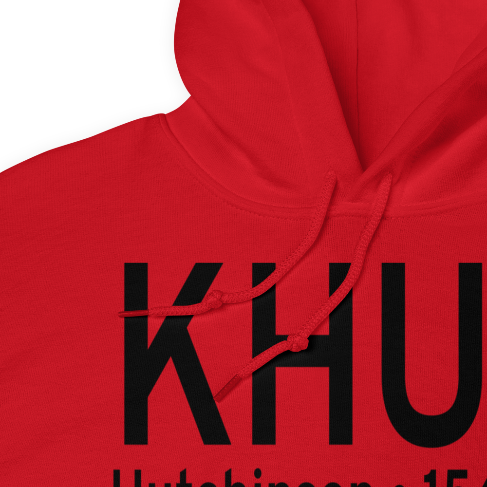 Hutchinson Municipal Airport (KHUT) ICAO Hoodie Sweatshirt 
