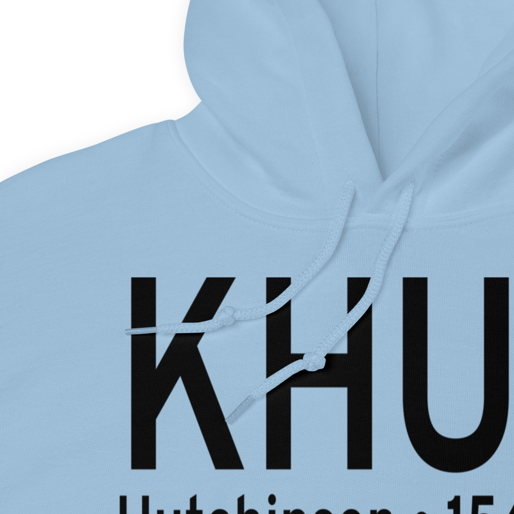 Hutchinson Municipal Airport (KHUT) ICAO Hoodie Sweatshirt 