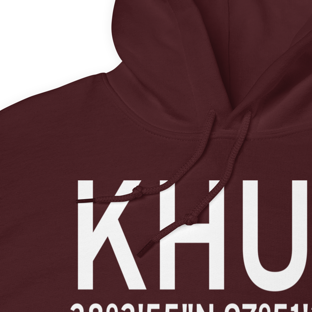 Hutchinson Municipal Airport (KHUT) ICAO Hoodie Sweatshirt 