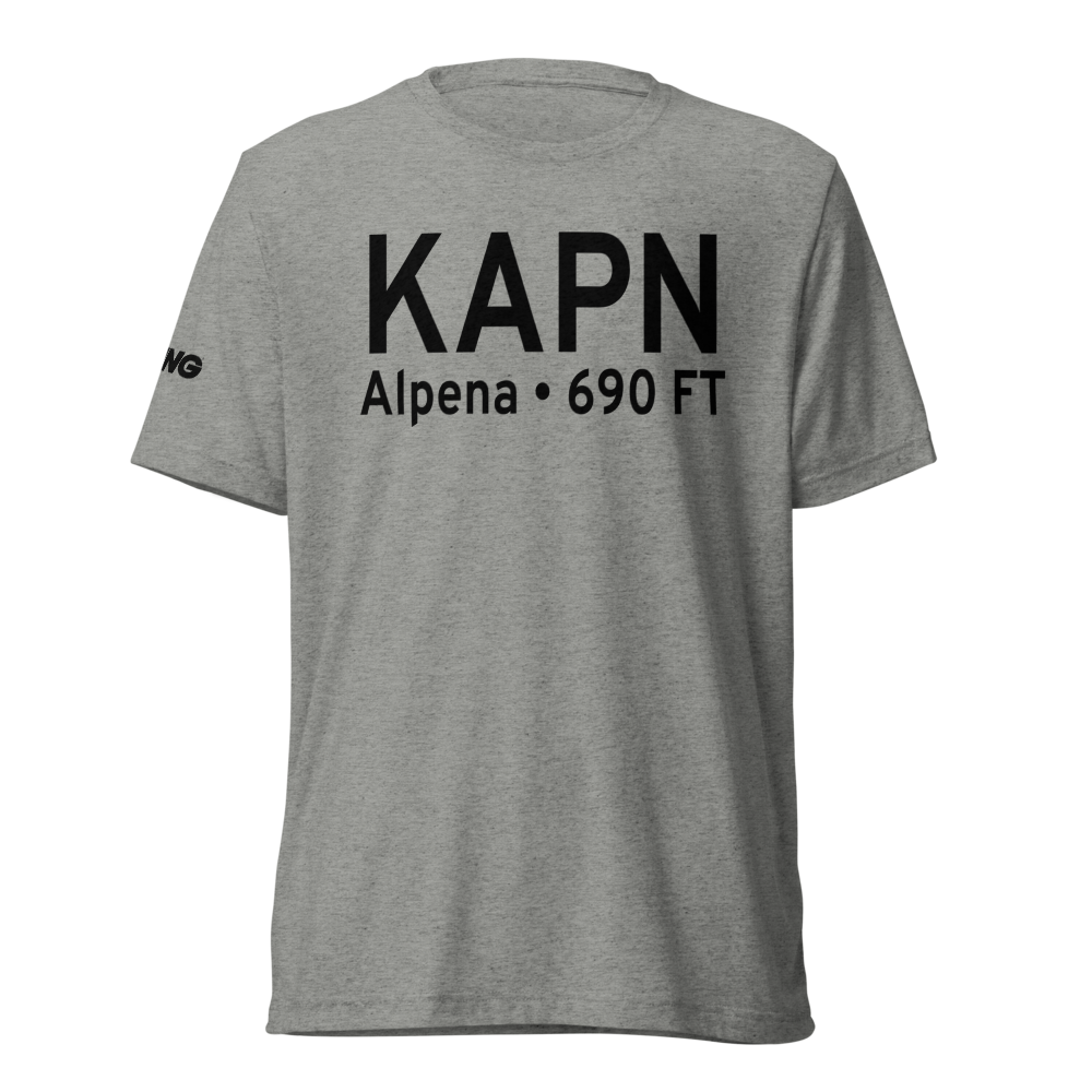 Alpena County Regional Airport (KAPN) ICAO Tri-blend T-Shirt 