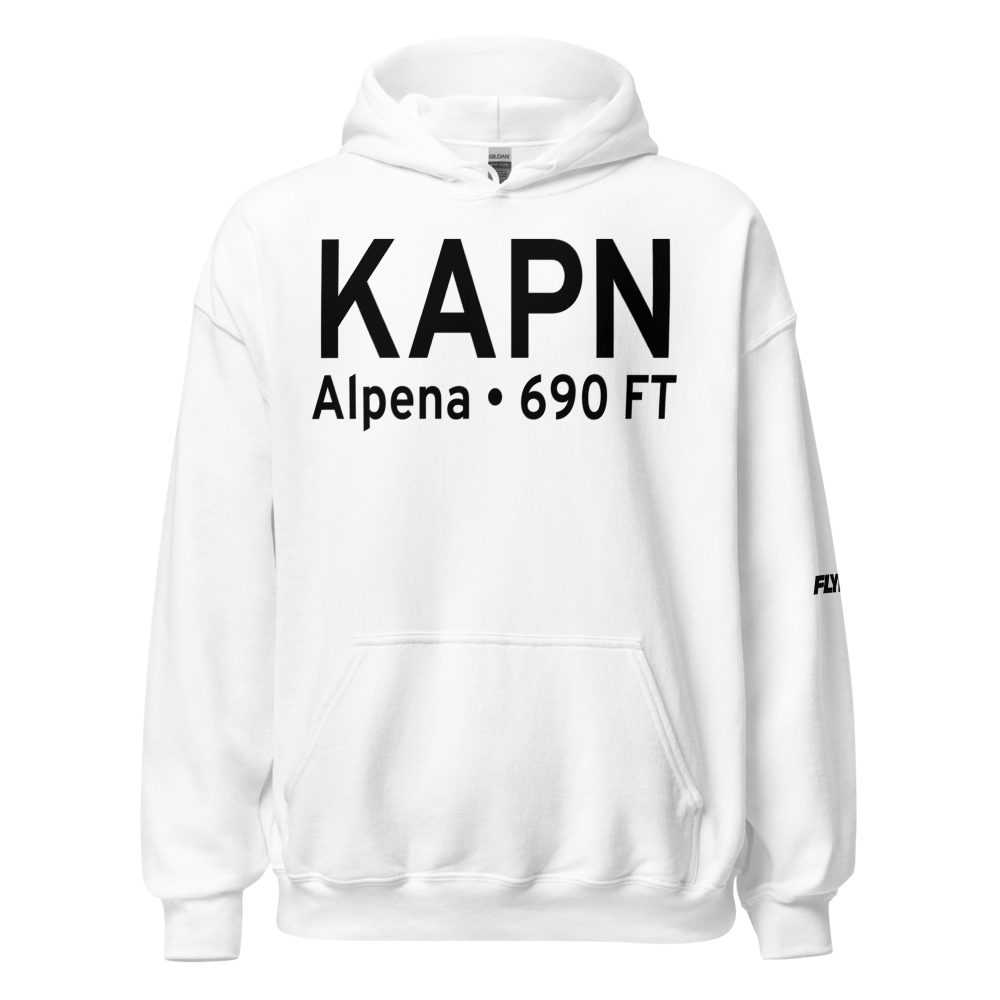 Alpena County Regional Airport (KAPN) ICAO Hoodie Sweatshirt 