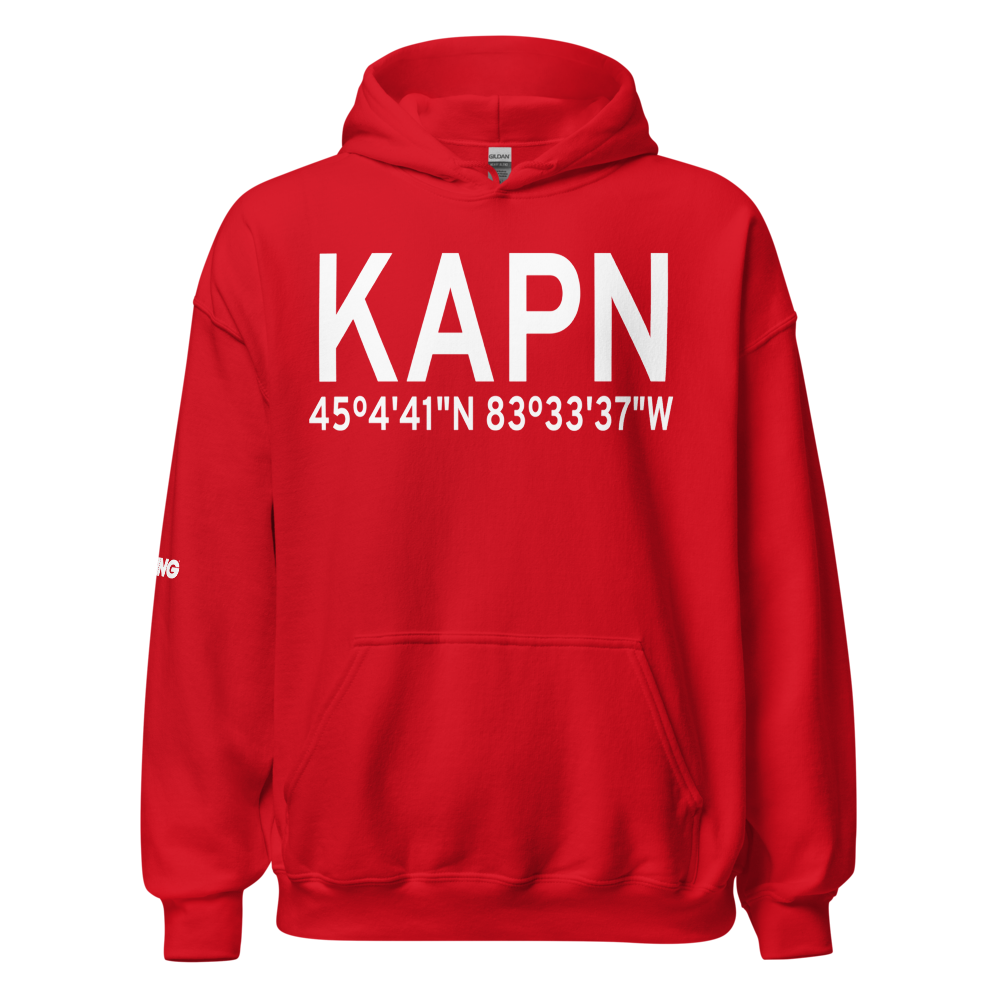 Alpena County Regional Airport (KAPN) ICAO Hoodie Sweatshirt 