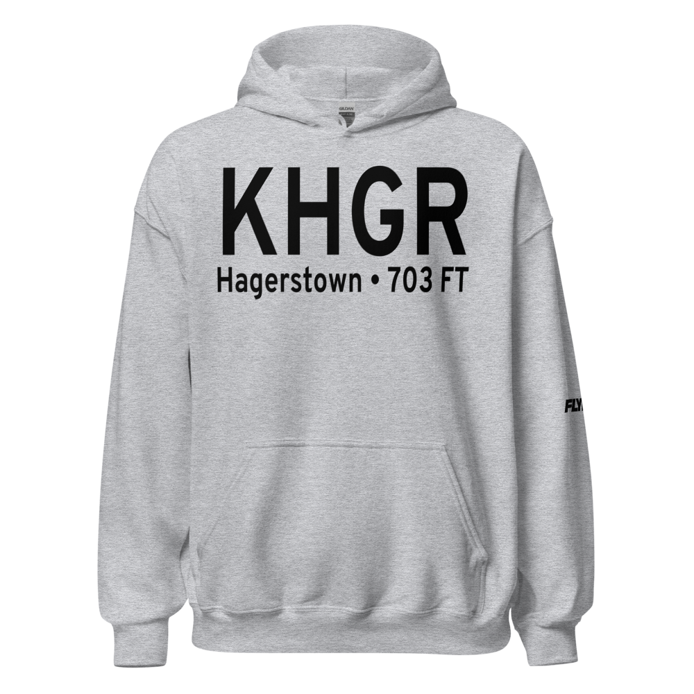 Hagerstown Regional Richard A Henson Field (KHGR) ICAO Hoodie Sweatshirt 