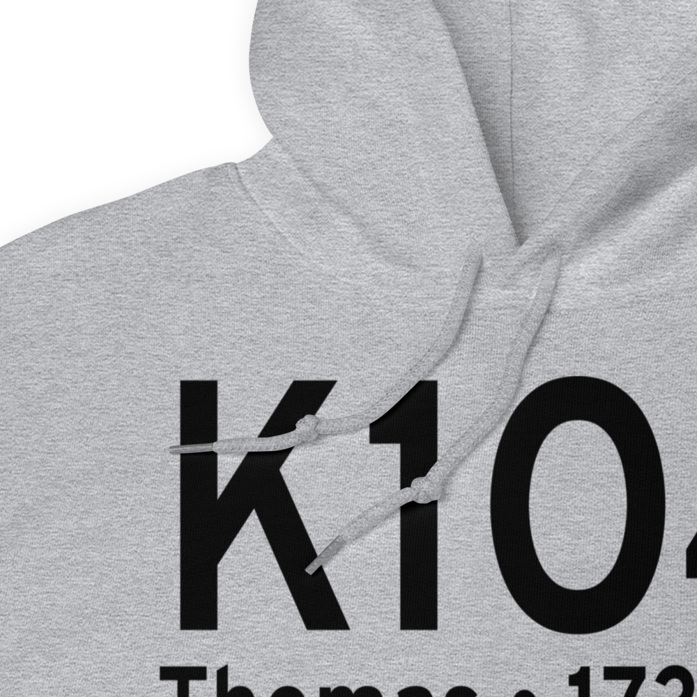 Thomas Municipal Airport (K1O4) ICAO Hoodie Sweatshirt 