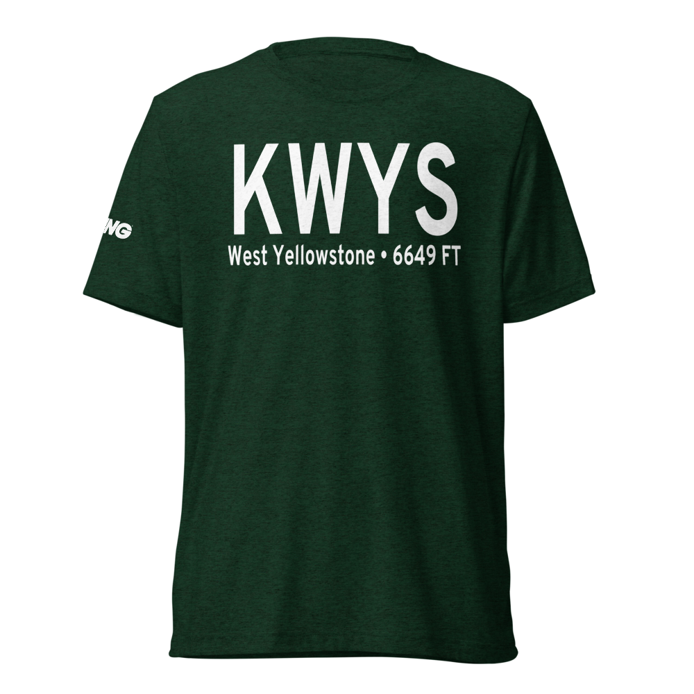 Yellowstone Airport (KWYS) ICAO Tri-blend T-Shirt 