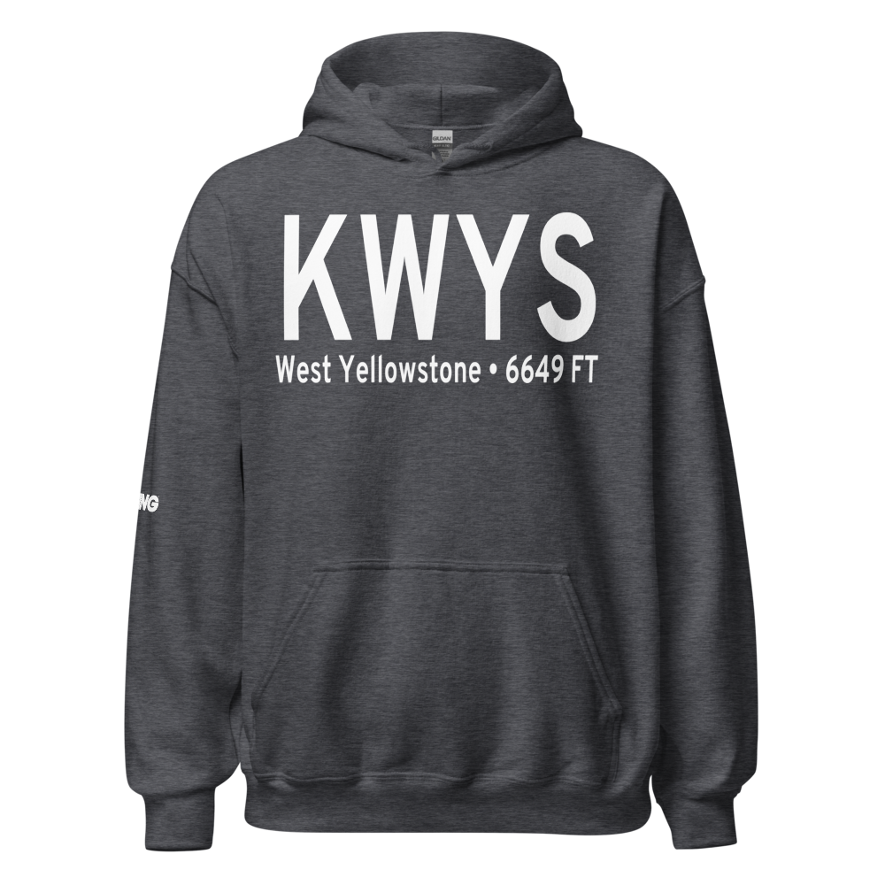 Yellowstone Airport (KWYS) ICAO Hoodie Sweatshirt 