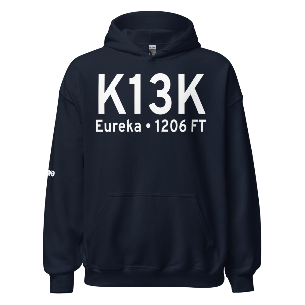 Eureka Municipal Airport (K13K) ICAO Hoodie Sweatshirt 