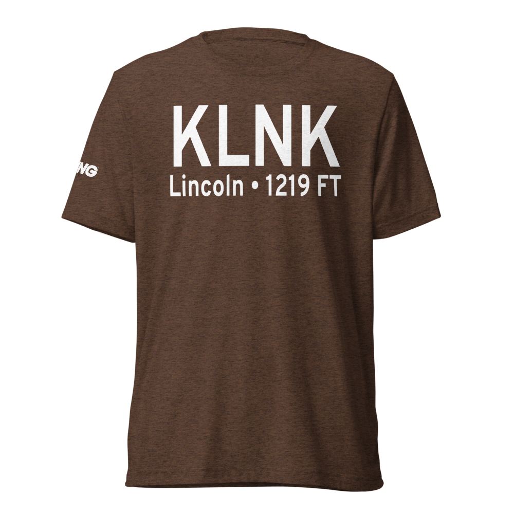 Lincoln Airport (KLNK) ICAO Tri-blend T-Shirt 