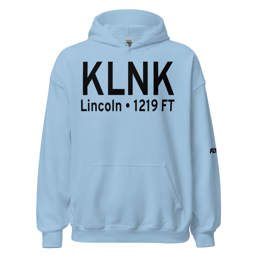 Lincoln Airport (KLNK) ICAO Hoodie Sweatshirt 