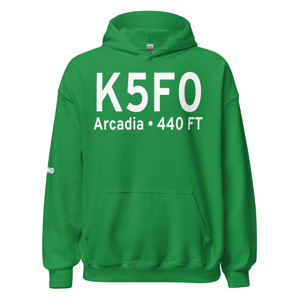 Arcadia Bienville Parish Airport (K5F0) ICAO Hoodie Sweatshirt 
