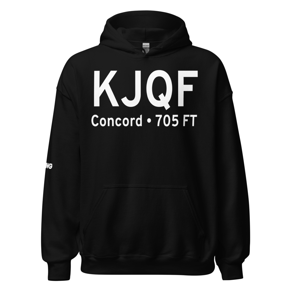Concord-Padgett Regional Airport (KJQF) ICAO Hoodie Sweatshirt 