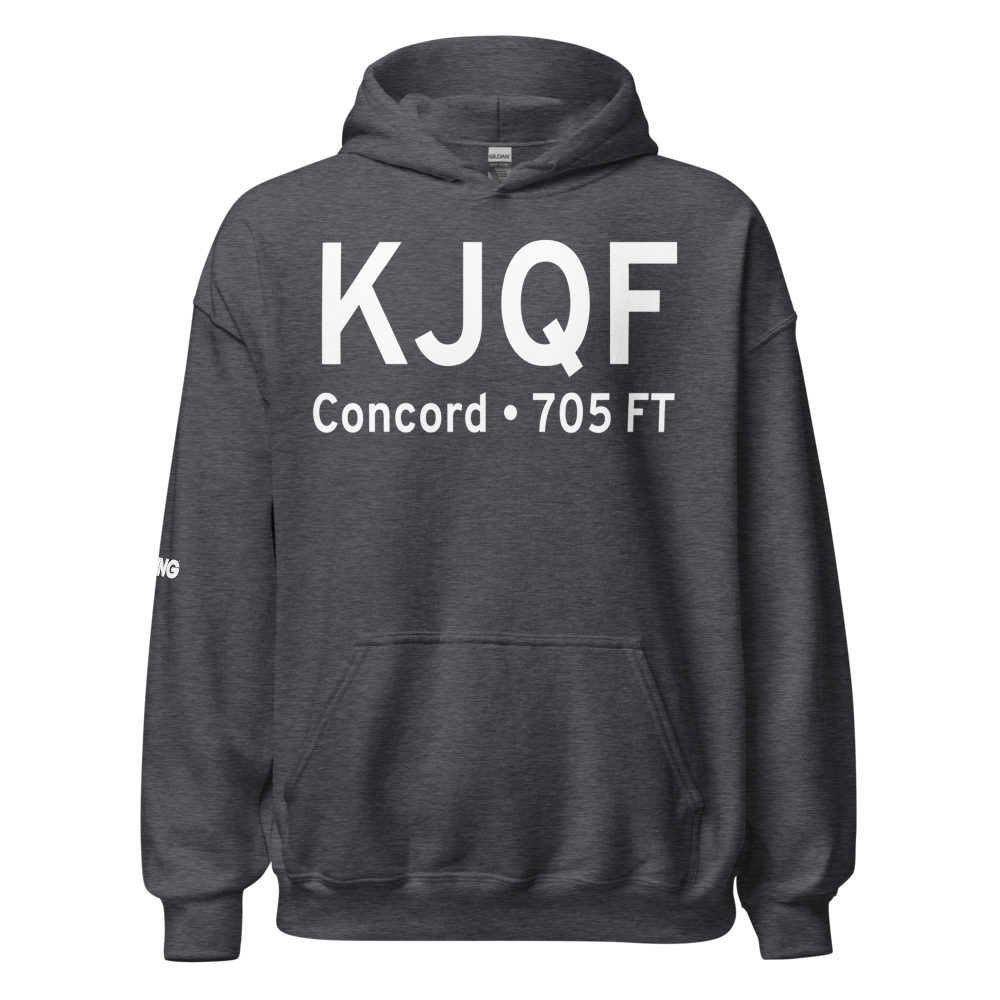 Concord-Padgett Regional Airport (KJQF) ICAO Hoodie Sweatshirt 